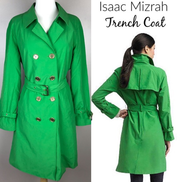 Isaac Mizrahi Jackets & Blazers - Isaac Mizrahi Live Trench Coat Green